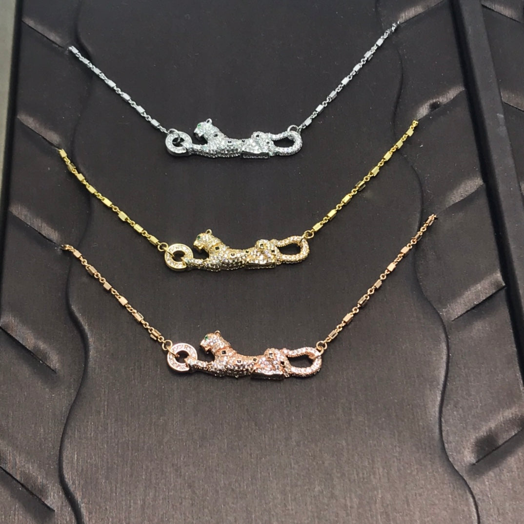18K Panth̬re De Diamond Necklace