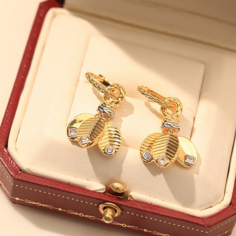 18K Grain De Caf̩ Earrings