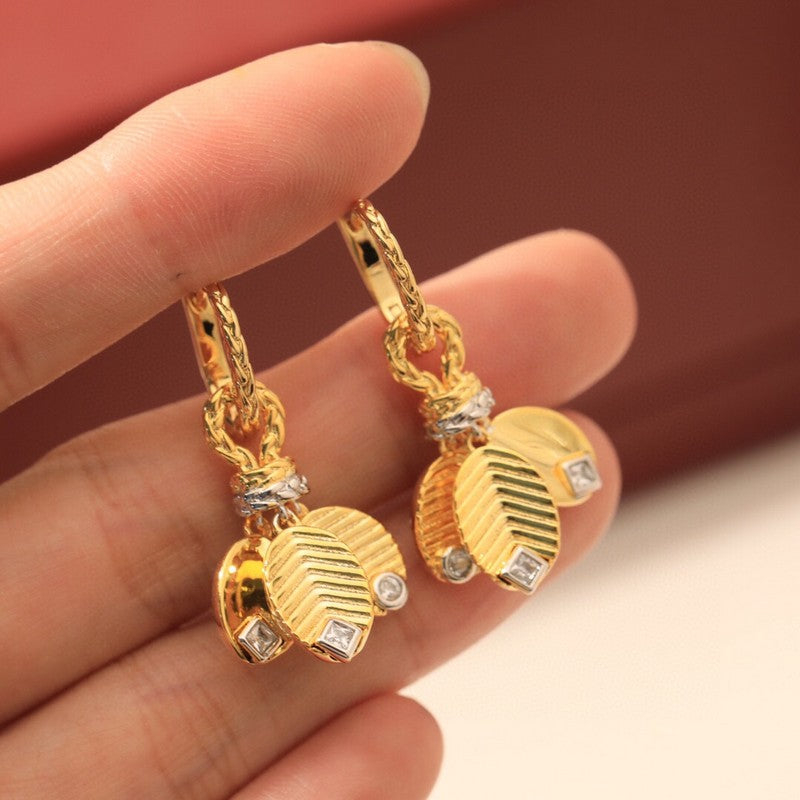 18K Grain De Caf̩ Earrings
