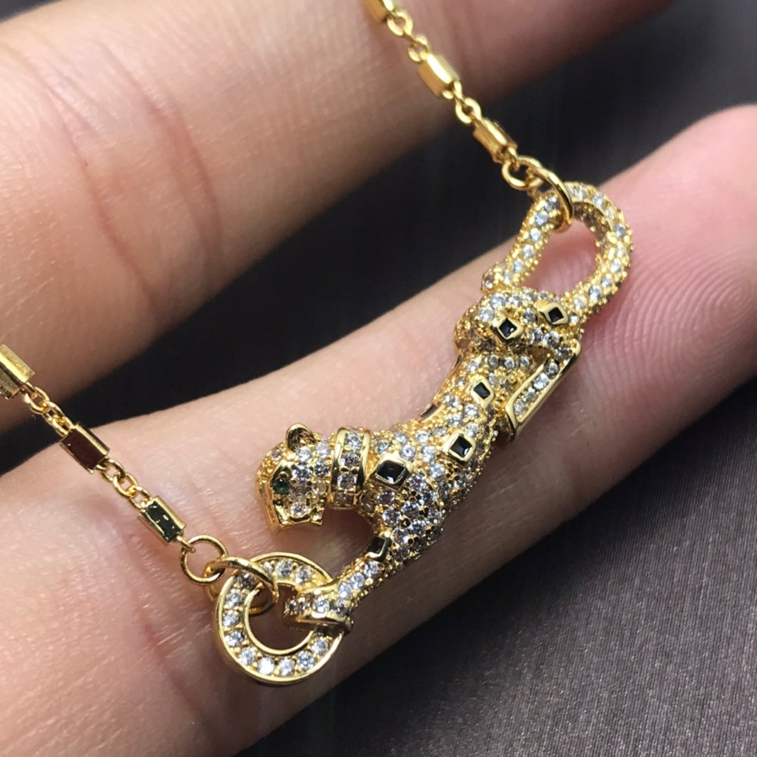 18K Panth̬re De Diamond Necklace