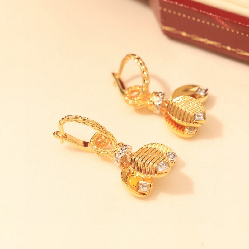 18K Grain De Caf̩ Earrings