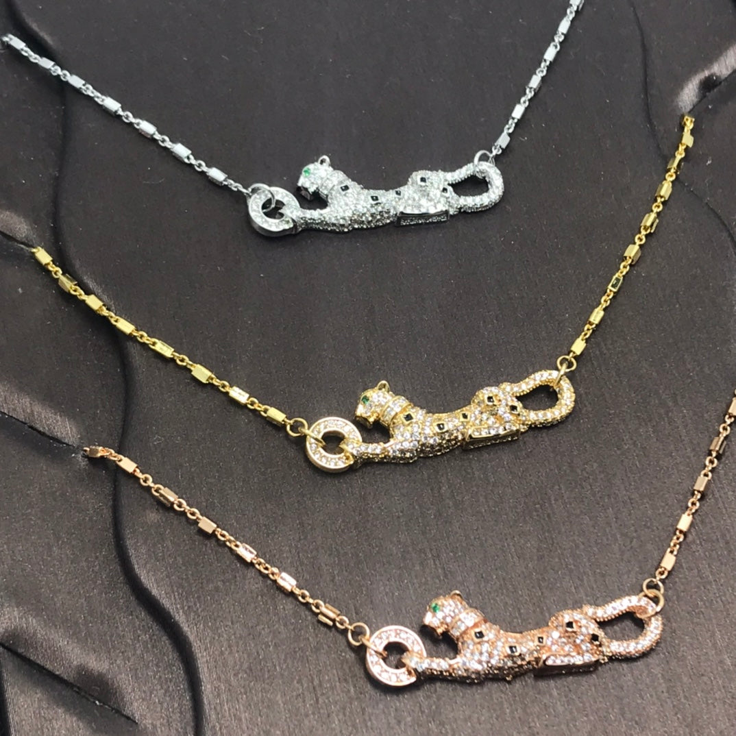 18K Panth̬re De Diamond Necklace