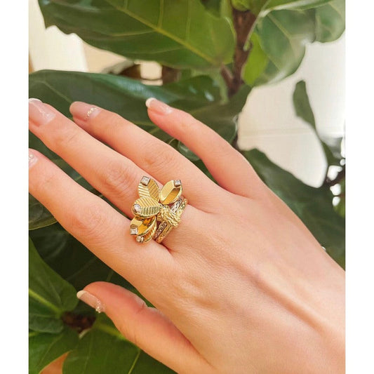 18K Grain De Caf̩ Ring