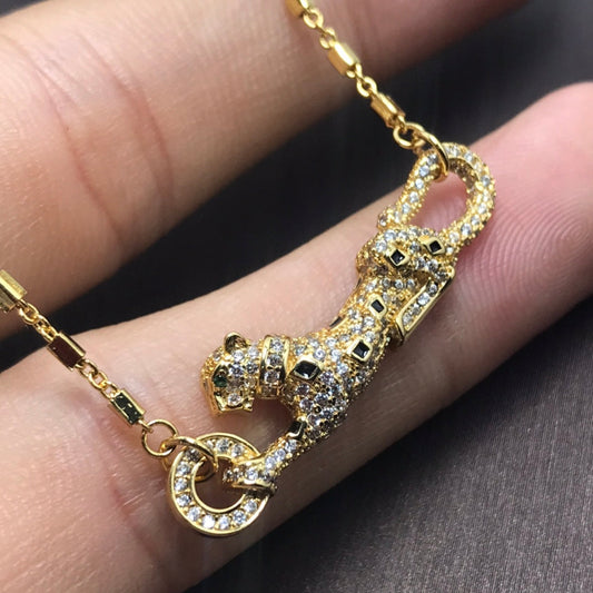 18K Panth̬re De Diamond Necklace