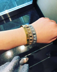 Click to view full screen 18K Rose Gold Kelly Diamonds H Bracelet photo review