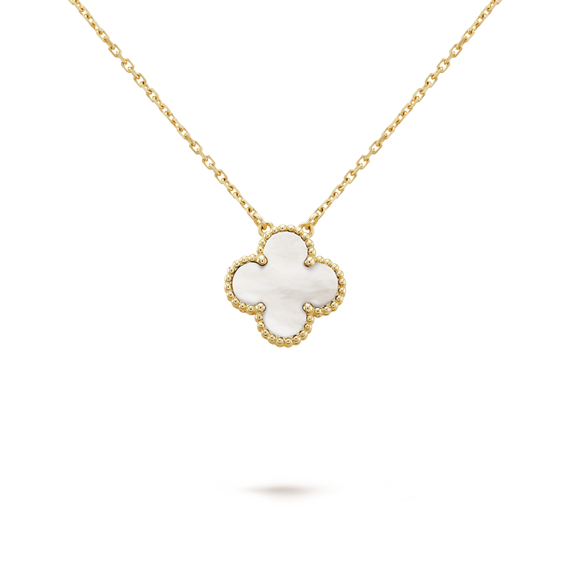 18K Vintage Alhambra Pendant Clover Necklace