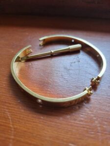 Click to view full screen 18K Rose Gold Five Motifs Clover Bracelet photo review