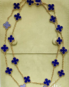 Click to view full screen 18K Rose Gold Sweet Alhambra Diamond Necklace photo review