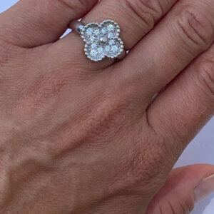 Click to view full screen 18K Trinity Cushion Diamond Necklace photo review