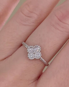 Click to view full screen 18K Trinity Cushion Diamond Necklace photo review