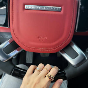 Click to view full screen 18K White Gold Love Diamonds Ceramic Ring photo review