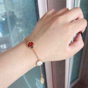 Click to view full screen 18K Lucky Spring Five Motifs Clover Bracelet photo review