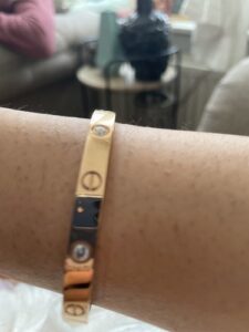 Click to view full screen 18K Rose Gold Five Motifs Clover Bracelet photo review