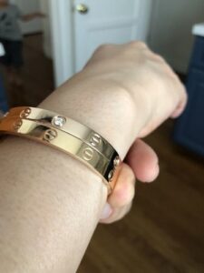 Click to view full screen 18K Rose Gold Five Motifs Clover Bracelet photo review