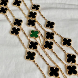 Click to view full screen 18K Vintage Alhambra 20 Motifs Long Necklace photo review