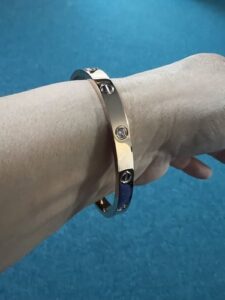Click to view full screen 18K Rose Gold Five Motifs Clover Bracelet photo review