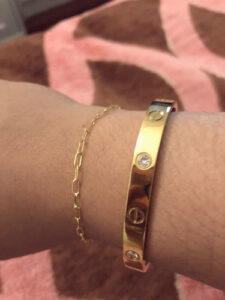 Click to view full screen 18K Rose Gold Five Motifs Clover Bracelet photo review