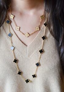 Click to view full screen 18K Vintage Alhambra 20 Motifs Long Necklace photo review