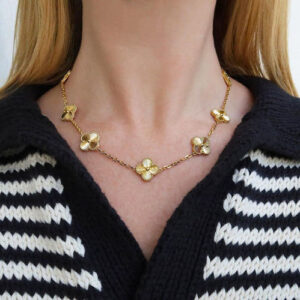 Click to view full screen 18K Sweet Alhambra Heart Pendant Necklace photo review