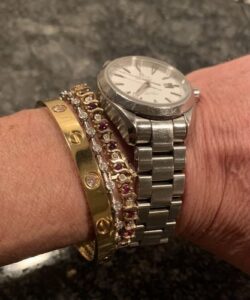 Click to view full screen 18K Rose Gold Five Motifs Clover Bracelet photo review