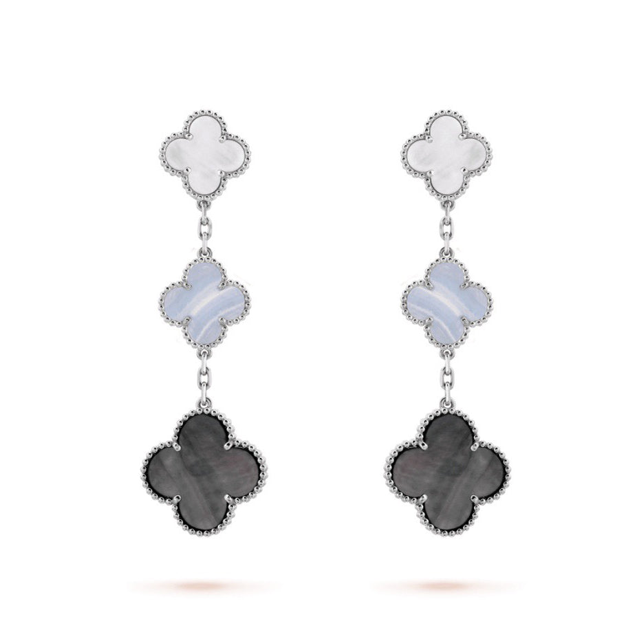 18K Magic Alhambra Three Motifs Earrings