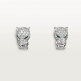 18K Panth̬re De Diamond Earrings