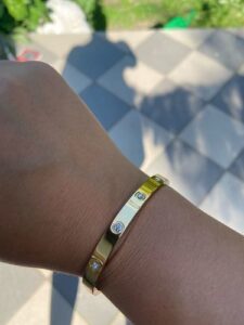 18K Love Diamond-Paved Ceramic Bracelet photo review