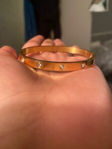 18K Love Diamond-Paved Ceramic Bracelet photo review