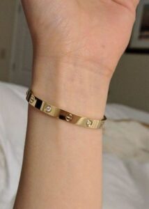 Click to view full screen 18K Rose Gold Five Motifs Clover Bracelet photo review