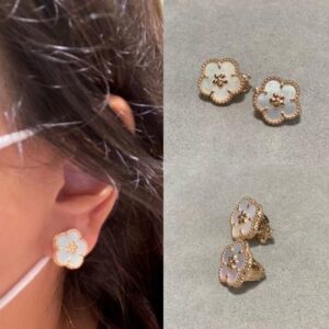 18K Lucky Spring Plum Blossom Earrings photo review